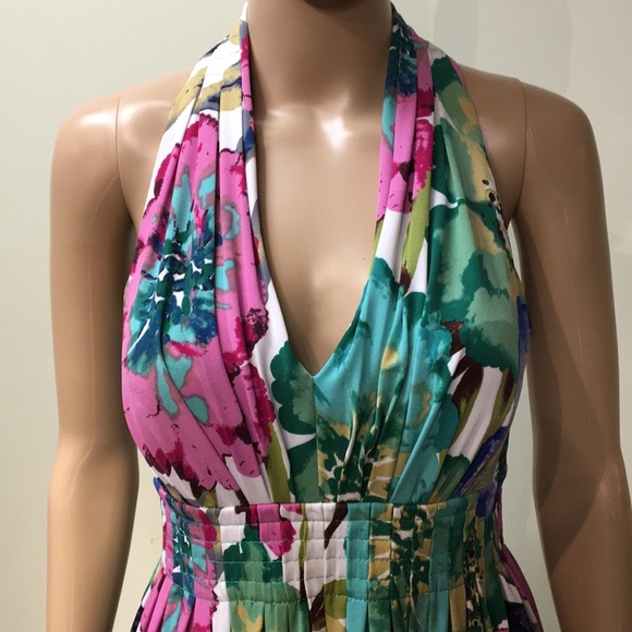 Calvin Klein Floral Midi Dress LAST CHANCE - Picture 2 of 4